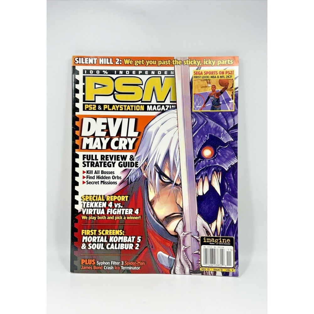 PSM Playstation Video Game Magazine #51 November 2001 Devil May Cry